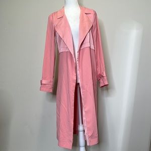 Miss Selfridge Long Pink Silky Blazer/Jacket